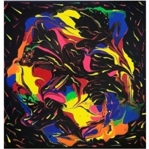 Hand Crafted Other - Hand Crafted Abstract Design 12x12 Inches Canvas Picture